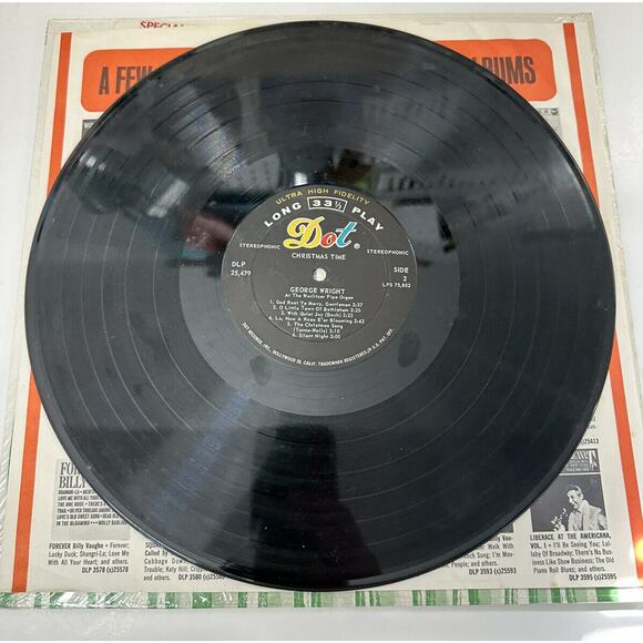 George Wright At The Wurlitzer Pipe Organ Christmas Time Album Vinyl Record - Picture 6 of 6